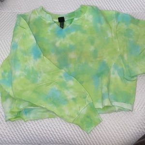 Wild fable cropped tye dye crew neck
